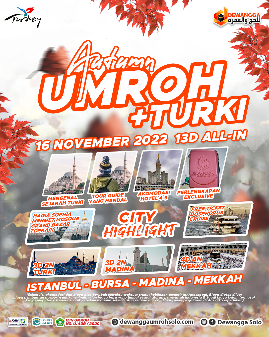 Umroh Solo Plus Turki November 2022